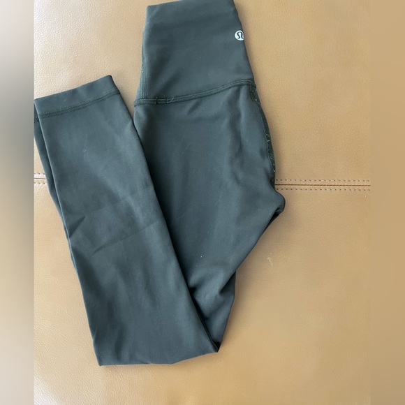 Like new Lululemon leggings, olive green size 0 Length 23” - Picture 2 of 4